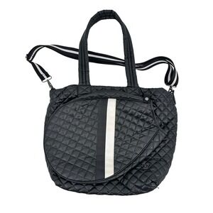 Oliver Thomas Kitchen Sink Tennis Tote Bag Black White Quilted Crossbody Sporty